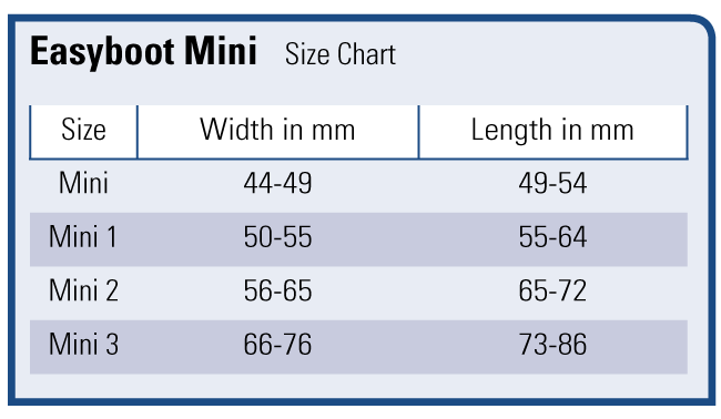 Easyboot Glove Size Chart
